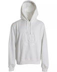 Dolce & Gabbana White Cotton Hooded Pullover Sweatshirt Sweater