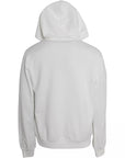 Dolce & Gabbana White Cotton Hooded Pullover Sweatshirt Sweater
