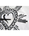 Dolce & Gabbana White Sacred Heart Short Sleeve Men T-shirt