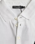 Dolce & Gabbana White Logo Collared Short Sleeve T-shirt