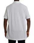 Dolce & Gabbana White Logo Collared Short Sleeve T-shirt