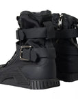 Dolce & Gabbana Black Nylon NS1 High Top Sneakers Shoes