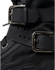Dolce & Gabbana Black Nylon NS1 High Top Sneakers Shoes