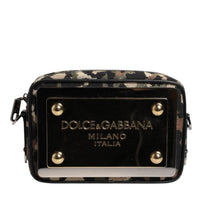 Dolce & Gabbana Multicolor Leopard Jacquard DG Logo Crossbody Bag