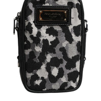 Dolce & Gabbana Multicolor Camouflage Jacquard Logo Plaque Crossbody Bag