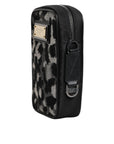 Dolce & Gabbana Multicolor Camouflage Jacquard Logo Plaque Crossbody Bag