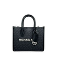 Michael Kors Mirella Signature Small Top Zip Tote Bag Black