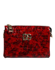 Dolce & Gabbana Red Exotic Leather DG Logo Women Crossbody Bag