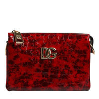 Dolce & Gabbana Red Exotic Leather DG Logo Women Crossbody Bag