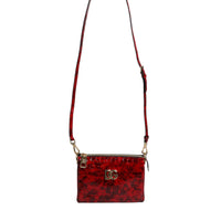 Dolce & Gabbana Red Exotic Leather DG Logo Women Crossbody Bag