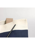 Dolce & Gabbana White Navy Striped Canvas Top Handle Tote Tote Bag