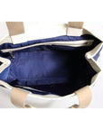Dolce & Gabbana White Navy Striped Canvas Top Handle Tote Tote Bag