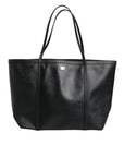 Dolce & Gabbana Black Leather Miss Escape Shopping Tote Bag