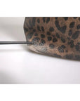 Dolce & Gabbana Brown Black Calfskin Leopard Print Shoulder Tote Bag
