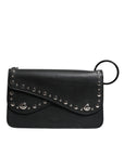Dolce & Gabbana Black Small Leather Studded Shoulder Crossbody Bag