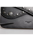 Dolce & Gabbana Black Small Leather Studded Shoulder Crossbody Bag
