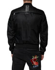 Dolce & Gabbana Black Lambskin Full Zip Biker Blouson Jacket