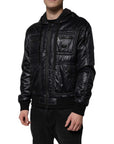Dolce & Gabbana Black Nylon Hooded Full Zip Blouson Jacket