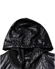 Dolce & Gabbana Black Nylon Hooded Full Zip Blouson Jacket
