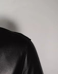 Dolce & Gabbana Black Leather Full Zip Biker Blouson Jacket