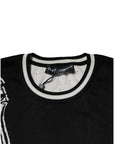 Dolce & Gabbana Black White Guitar Silk Crew Neck Sweater