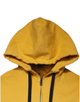 Dolce & Gabbana Yellow Logo Full Zip Hooded Sweatshirt Sweater