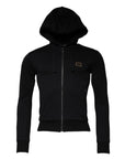 Dolce & Gabbana Black Logo Full Zip Hooded Sweatshirt Sweater