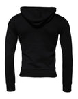 Dolce & Gabbana Black Logo Full Zip Hooded Sweatshirt Sweater