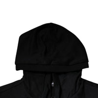Dolce & Gabbana Black Logo Full Zip Hooded Sweatshirt Sweater