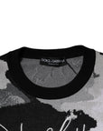 Dolce & Gabbana Multicolor Camouflage Crew Neck Men Pullover Sweater