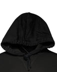 Dolce & Gabbana Black Cotton Hooded DG Shield Pullover Sweater