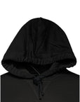 Dolce & Gabbana Black Cotton Hooded DG Shield Pullover Sweater