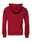 Dolce & Gabbana Red Cotton Logo Hooded Sweatshirt Sweater