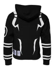 Dolce & Gabbana Black White Logo Hooded Sweatshirt Sweater