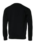 Dolce & Gabbana Black Nylon Logo Crew Neck Pullover Sweater