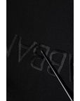 Dolce & Gabbana Black Nylon Logo Crew Neck Pullover Sweater