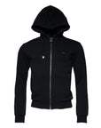 Dolce & Gabbana Black Logo Full Zip Hooded Sweatshirt Sweater