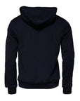 Dolce & Gabbana Blue Crown Cotton Hooded Sweatshirt Sweater