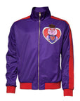 Dolce & Gabbana Purple Year Of The Pig Full Zip Bomber Sweater