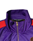 Dolce & Gabbana Purple Year Of The Pig Full Zip Bomber Sweater