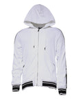 Dolce & Gabbana White Full Zip Hooded Sweatshirt Sweater