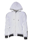 Dolce & Gabbana White Full Zip Hooded Sweatshirt Sweater