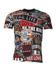 Dolce & Gabbana Multicolor Graphic Print Cotton Crew Neck T-shirt