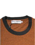 Dolce & Gabbana Brown DG Logo Polyester Crew Neck T-shirt