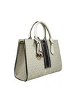 Michael Kors Sheila Medium Crossbody Satchel Purse Bag Pale Gold