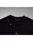 Dolce & Gabbana Black Logo Stud Pullover Sweatshirt Sweater