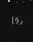 Dolce & Gabbana Black Logo Stud Pullover Sweatshirt Sweater