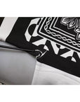 Dolce & Gabbana White Black Printed Cotton Sweatshirt Sweater