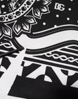 Dolce & Gabbana White Black Printed Cotton Sweatshirt Sweater