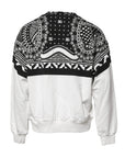 Dolce & Gabbana White Black Print Cotton Sweatshirt Sweater